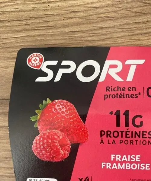 Yaourt sport fraise framboise - Marque repère