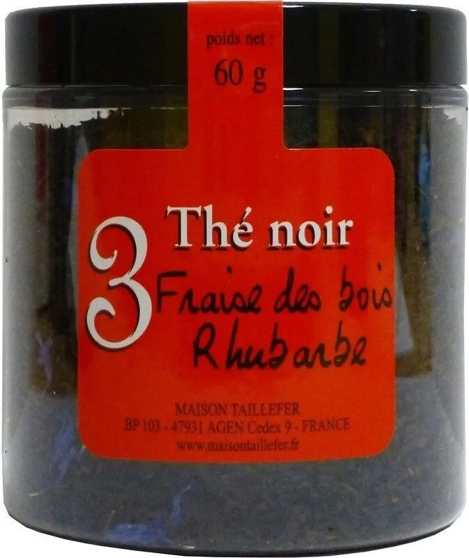 Thé Noir, Fraise Des Bois, Rhubarbe 60G