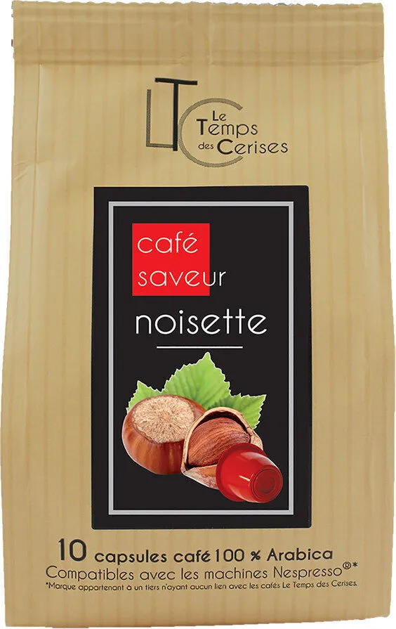 Capsule café saveur noisette sachet de 10-50g