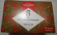 Thé noir saveur fraise des bois rhubarbe