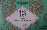 13 saveur Menthe Nanah Thé vert