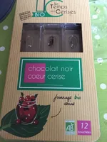 Chocolat noir coeur cerise