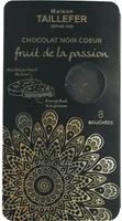 Chocolat noir coeur fruit de la passion