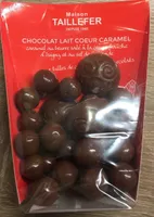 Chocolat lait coeur caramel