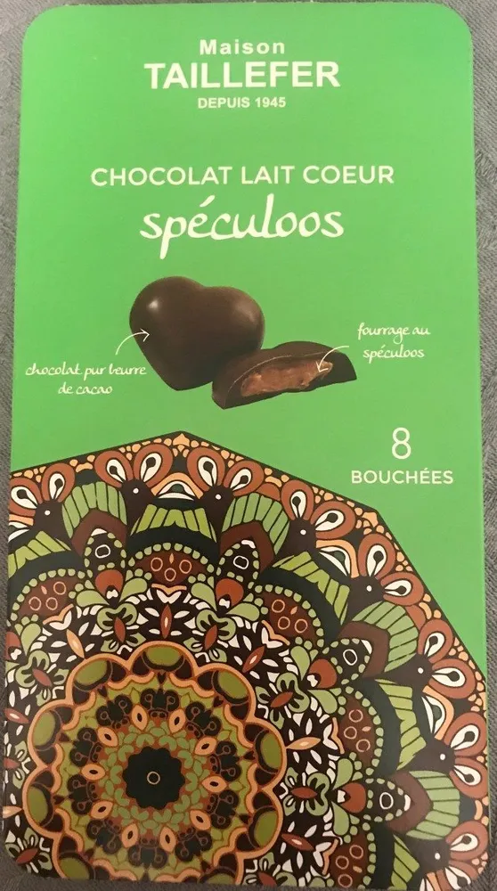 Chocolat lair coeur speculos