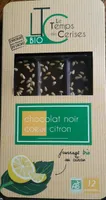Chocolat noir coeur citron bio