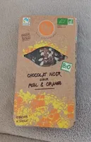 Chocolat noir cœur miel et orange