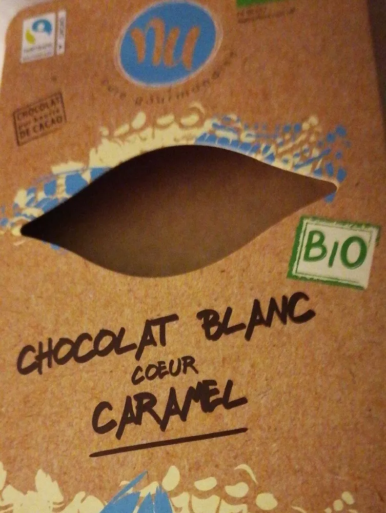 Chocolat blanc coeur caramel