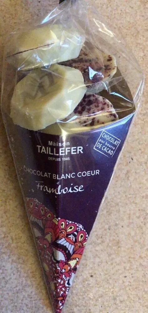 Chocolat blanc cœur framboise