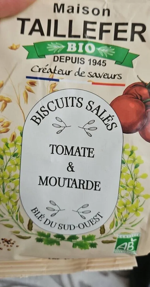 Biscuits salés tomates et moutarde