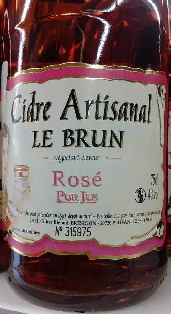Cidre Artisanal Rosé Pur Jus (4%)