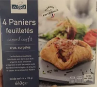 Paniers feuilletes canard confit