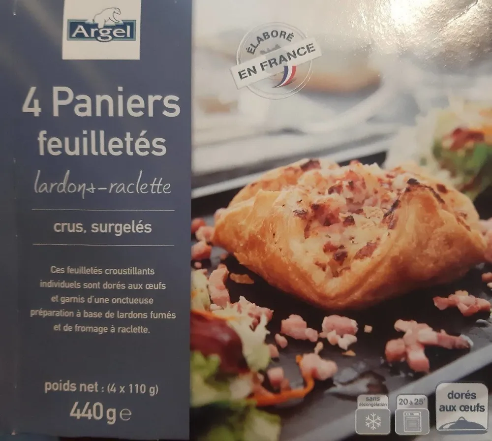 4 paniers feuilletés