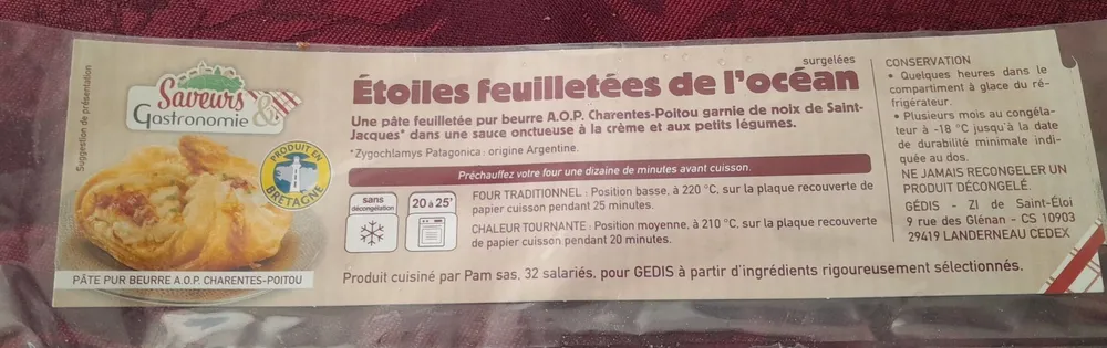 Étoiles feuilletées de l'océan