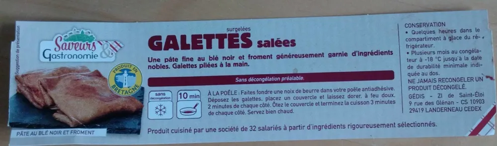 Galettes salées