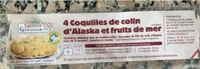 Coquilles de colin d’alaska et fruits de mer