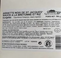 Assiette noix de Saint-Jacques sauce à la Bretonne et riz