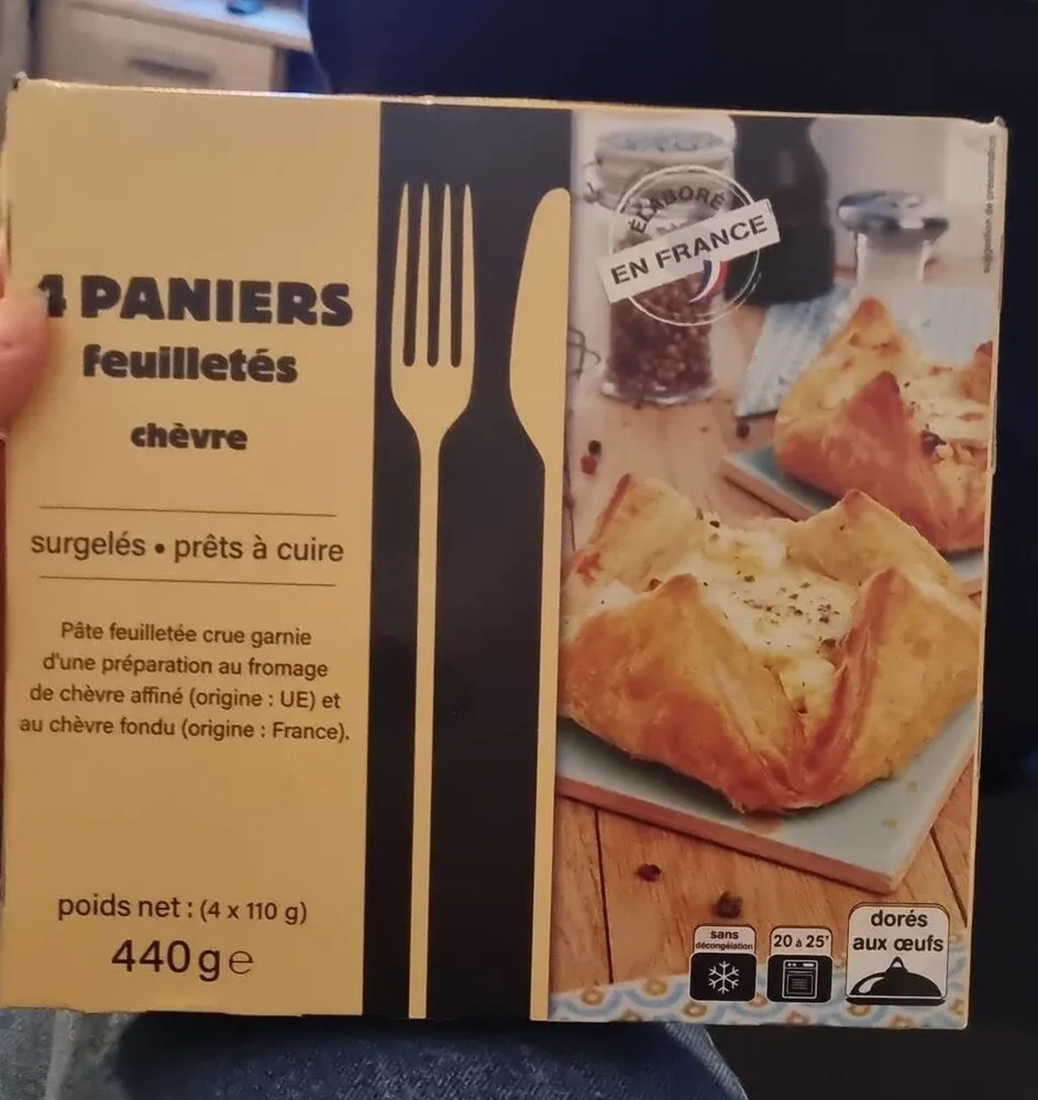 Paniers feuilletes chevre
