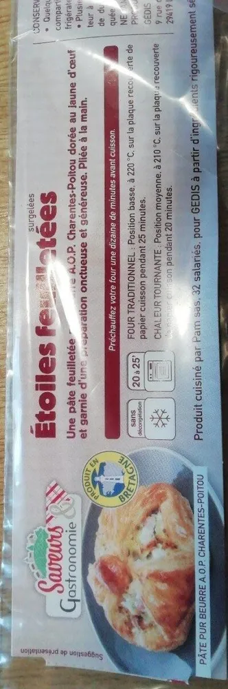 Étoiles feuilletées ris de veau