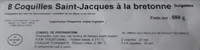 8 Coquilles Saint-Jacques à la bretonne