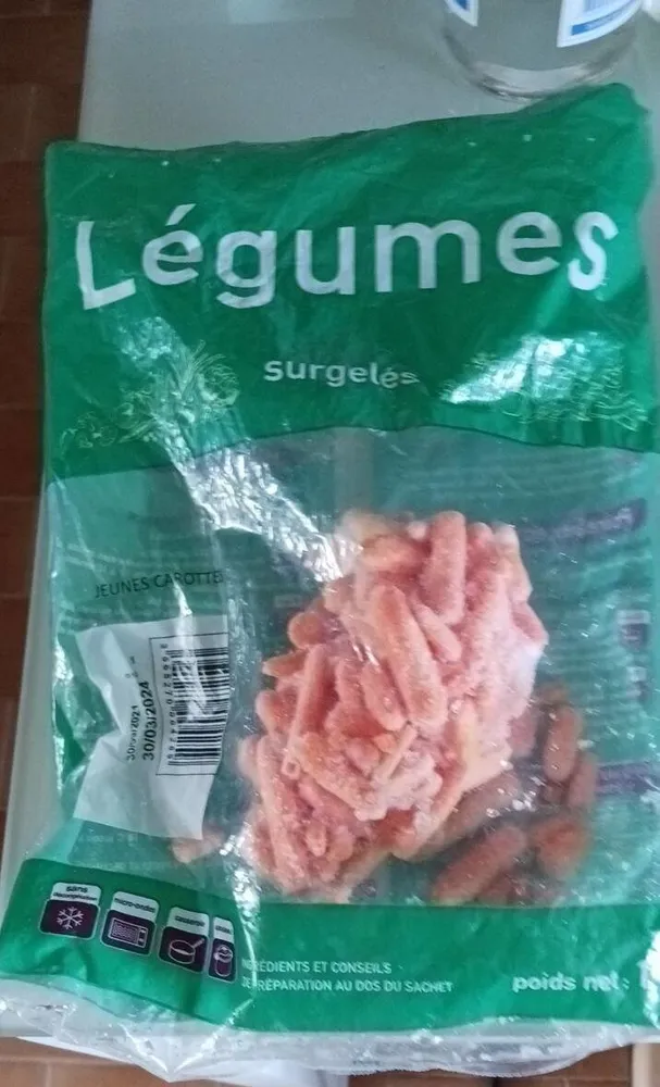 Carottes surgelées
