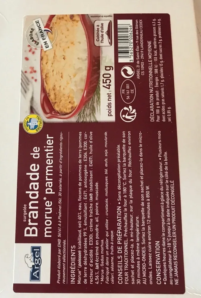 Brandade de morue parmentier