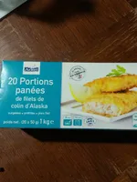 Portions panées de filets d'Alaska