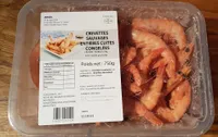 Crevettes sauvages entières cuites congelées