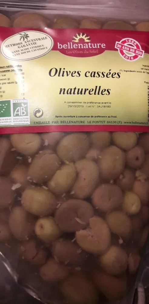 Olives cassées naturelles
