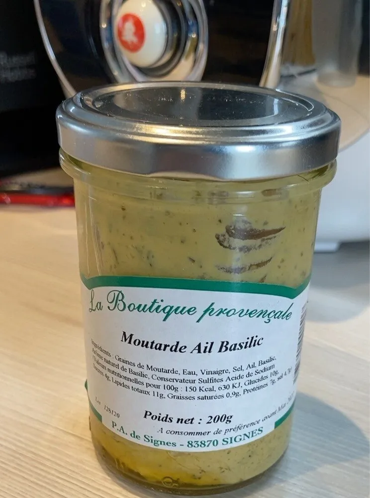 Moutarde Ail Basilic