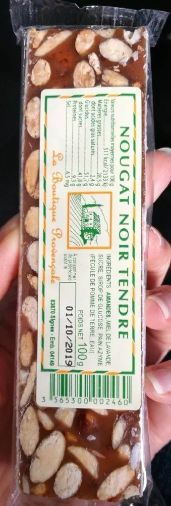 Nougat noir tendre