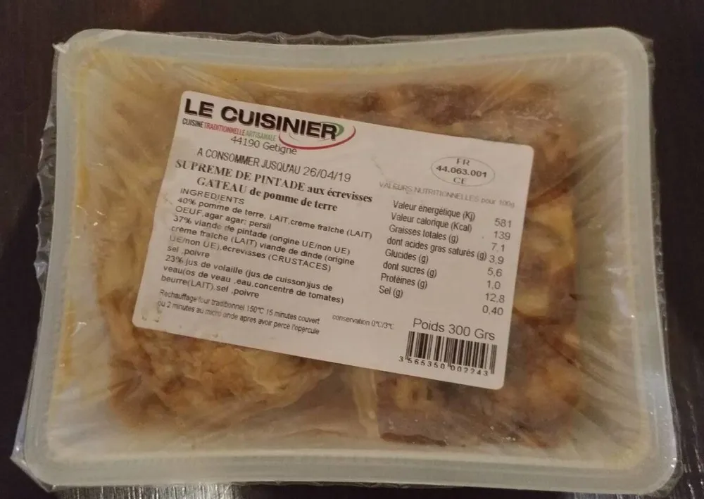Suprême de pintade aux écrevisses