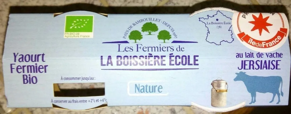 Yaourt fermier bio nature