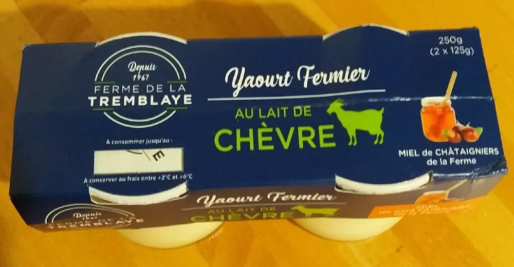 Yaourt fermier au lait de chèvre Miel de châtaigner
