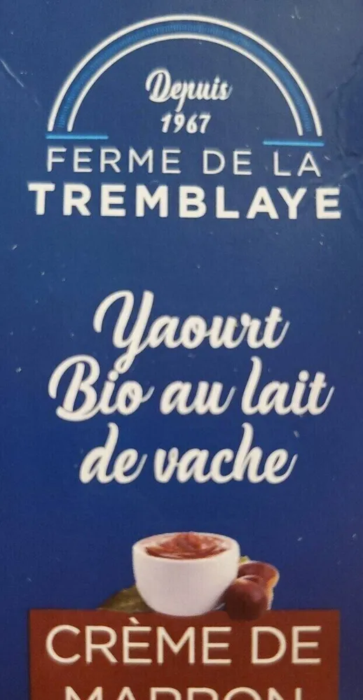 Yaourt bio au lait de vache, crème de marron