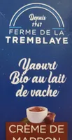 Yaourt bio au lait de vache, crème de marron