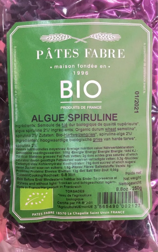 Torsades spiruline