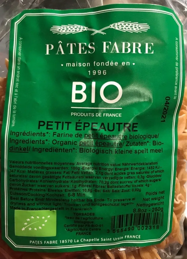 Torsades petit épeautre