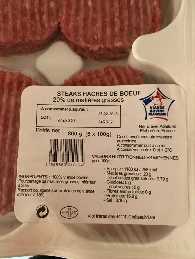 Steacks hachés de boeuf