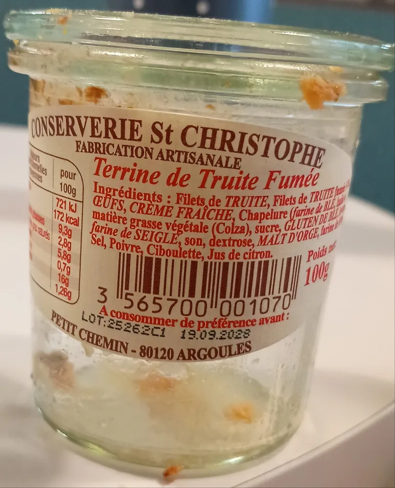 Terrine truite fumée