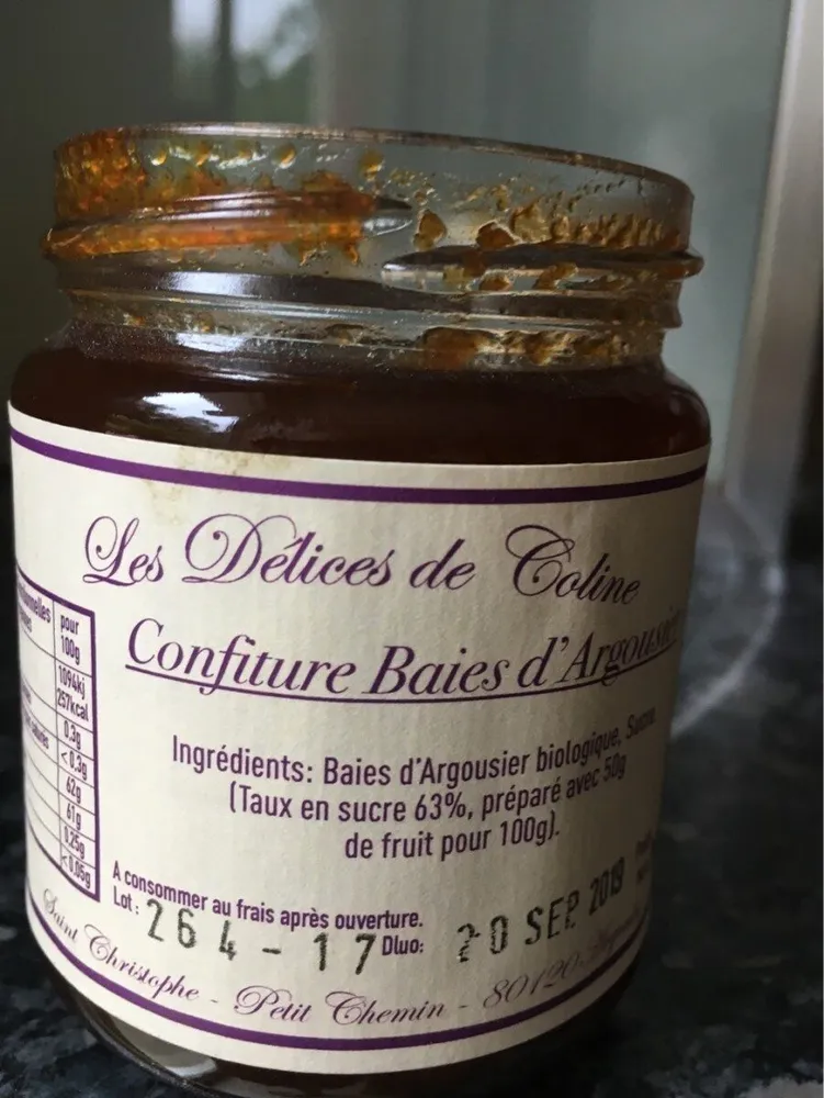 Confiture baies d'Argousier