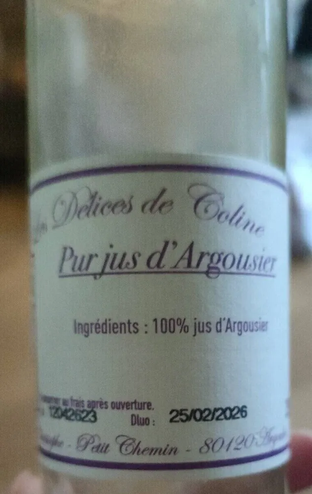Pur jus d'argousier