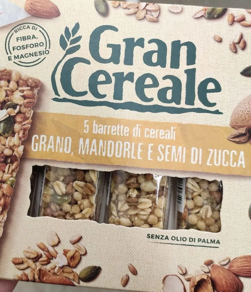 Barres céréales amandes et graines de courge