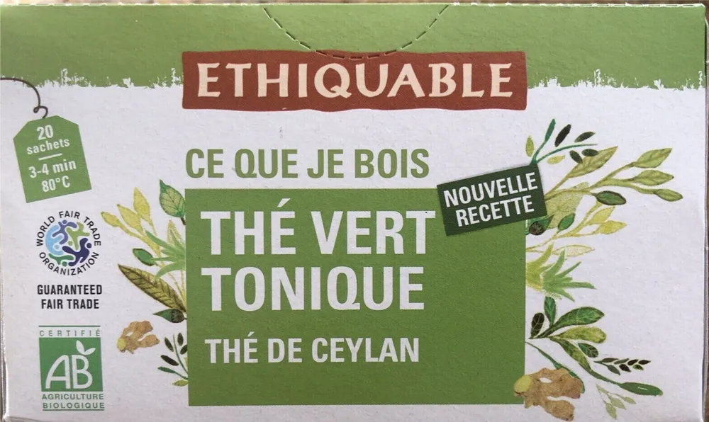 Thé vert tonique - thé de Ceylan