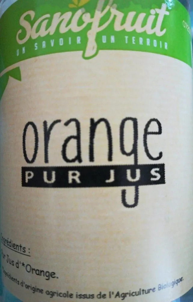 Orange pur jus Bio