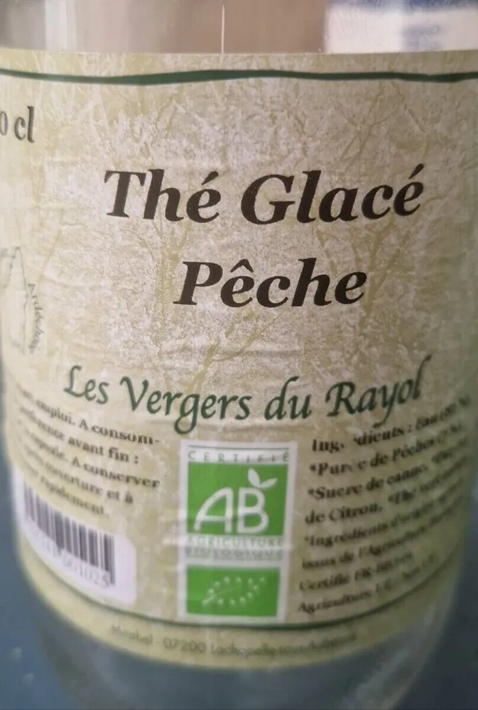 Thé glacé pêche