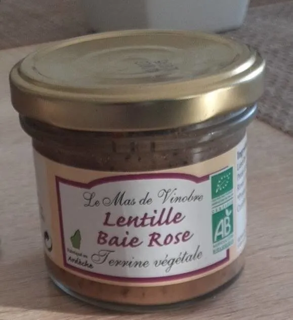 Terrine végétale lentille baie rose
