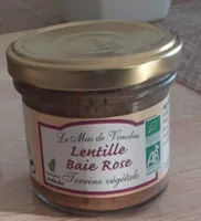 Terrine végétale lentille baie rose