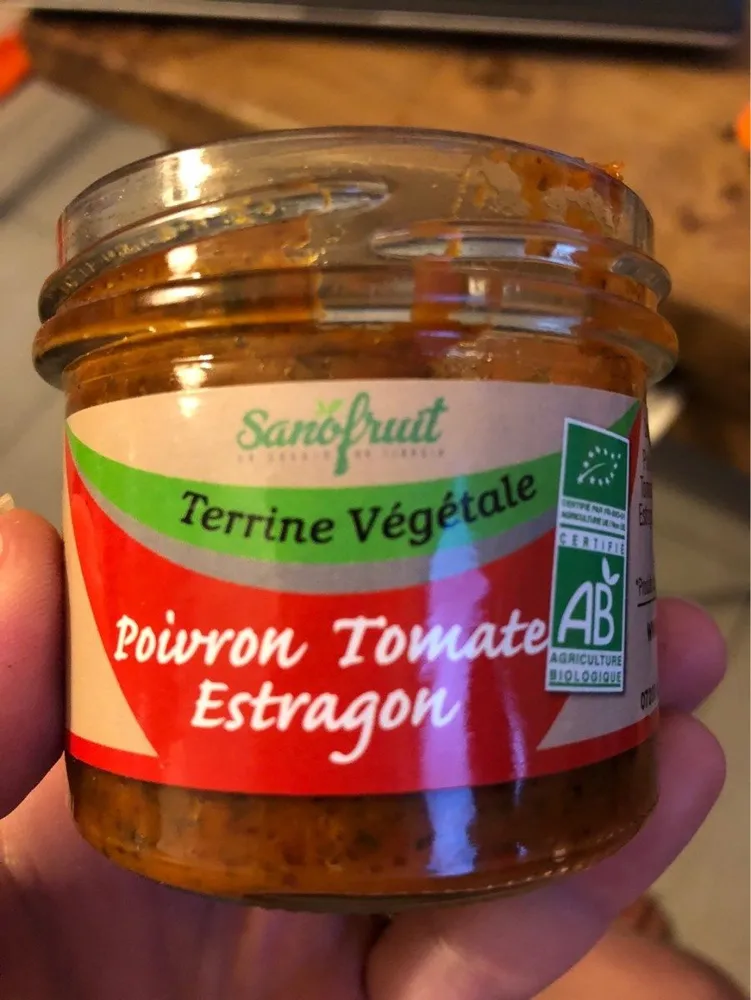 Terrine vegetale poivron tomate estragon