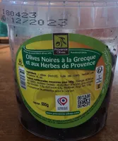 Olive noires a la grecque et aux herbes de provences